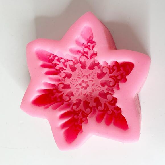 Silicone Mold Lot Of 3 Heart Snowflake Mould Wax Soap Chocolate Resin Clay - Picture 5 of 11